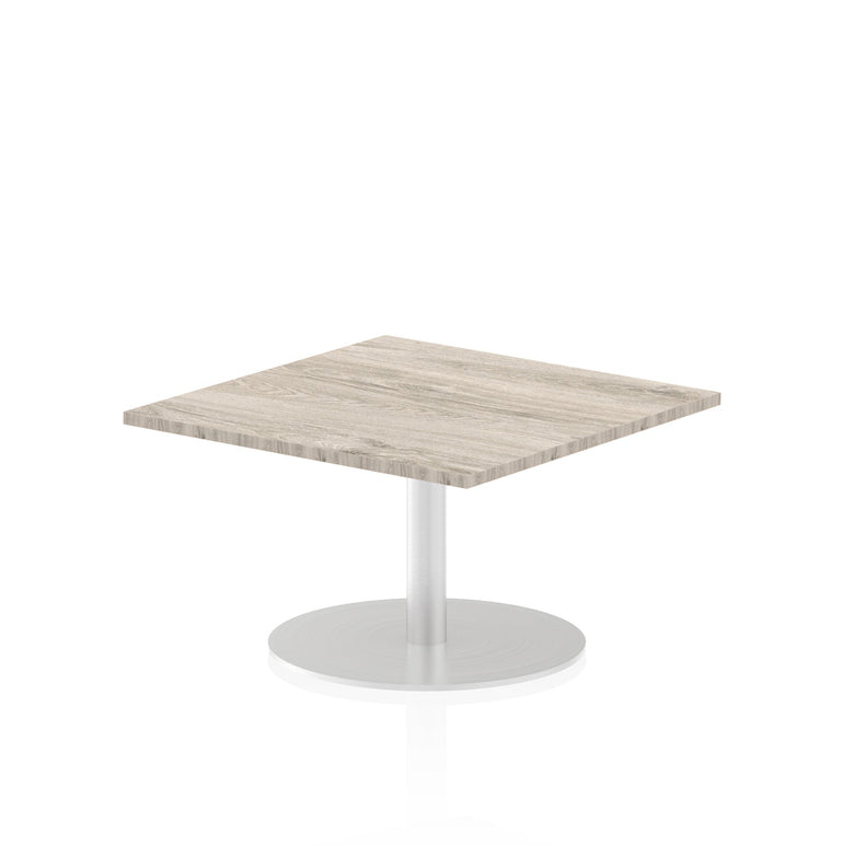 Italia Square Poseur Table - MFC Material, Self-Assembly, Bistro Leg, Silver Frame, 5-Year Guarantee - 1000x1000, 800x800, 600x600mm Sizes