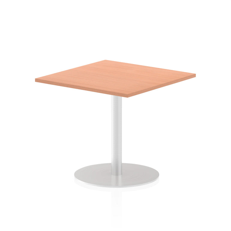 Italia Square Poseur Table - MFC Material, Self-Assembly, Bistro Leg, Silver Frame, 5-Year Guarantee - 1000x1000, 800x800, 600x600mm Sizes