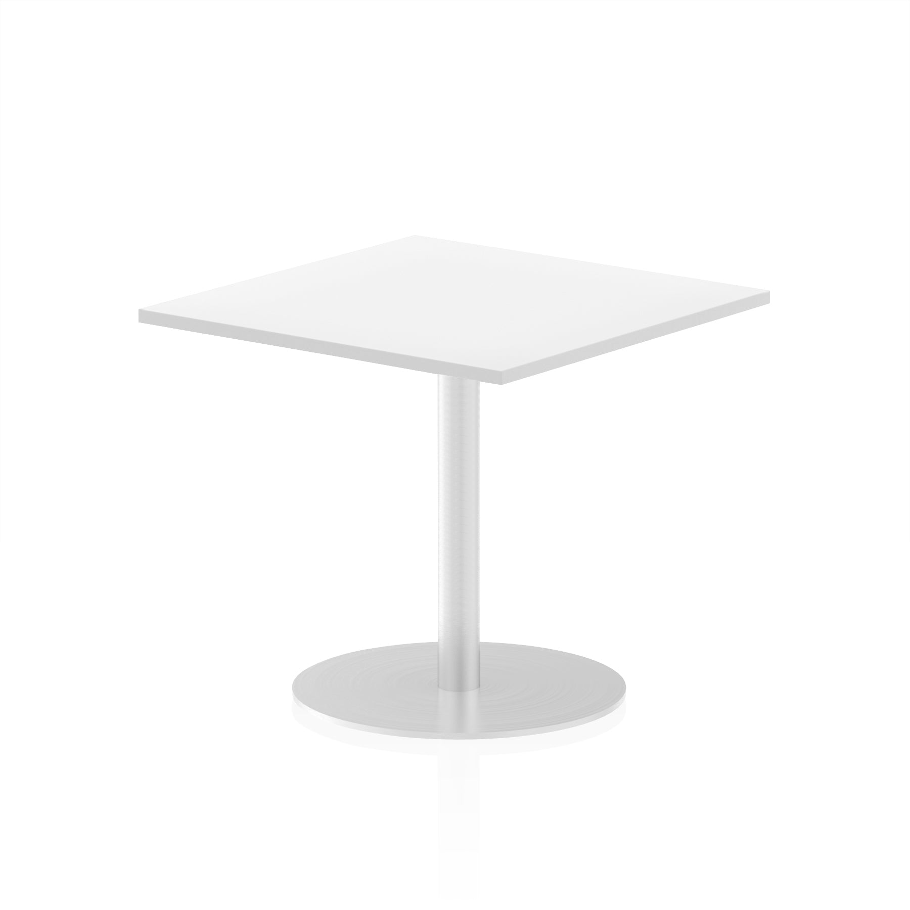 Italia Square Poseur Table - MFC Material, Self-Assembly, Bistro Leg, Silver Frame, 5-Year Guarantee - 1000x1000, 800x800, 600x600mm Sizes