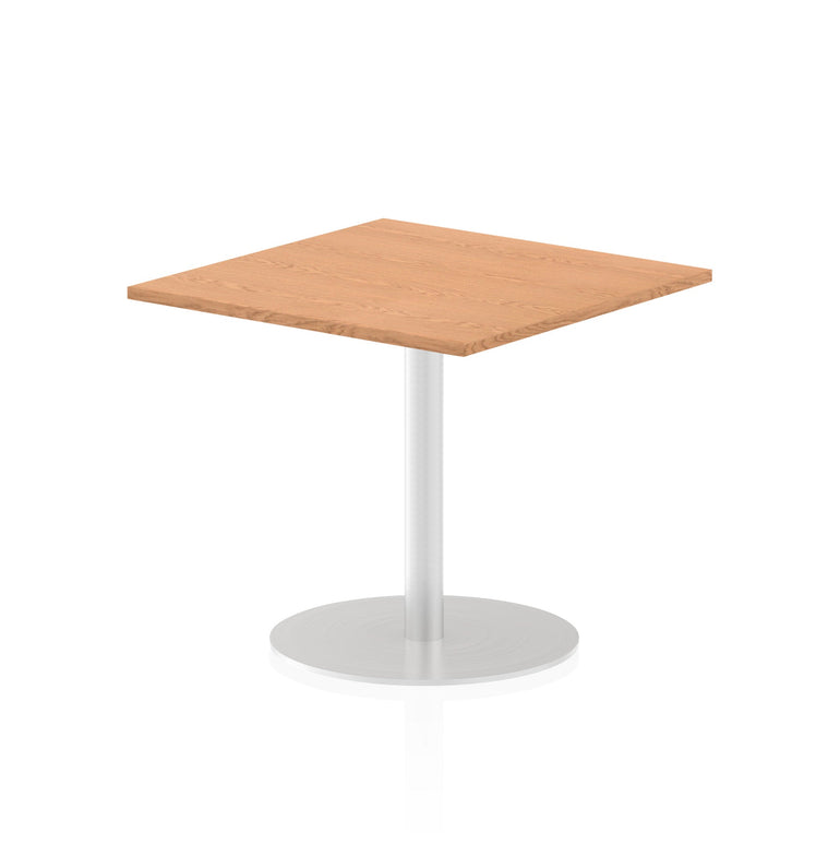 Italia Square Poseur Table - MFC Material, Self-Assembly, Bistro Leg, Silver Frame, 5-Year Guarantee - 1000x1000, 800x800, 600x600mm Sizes