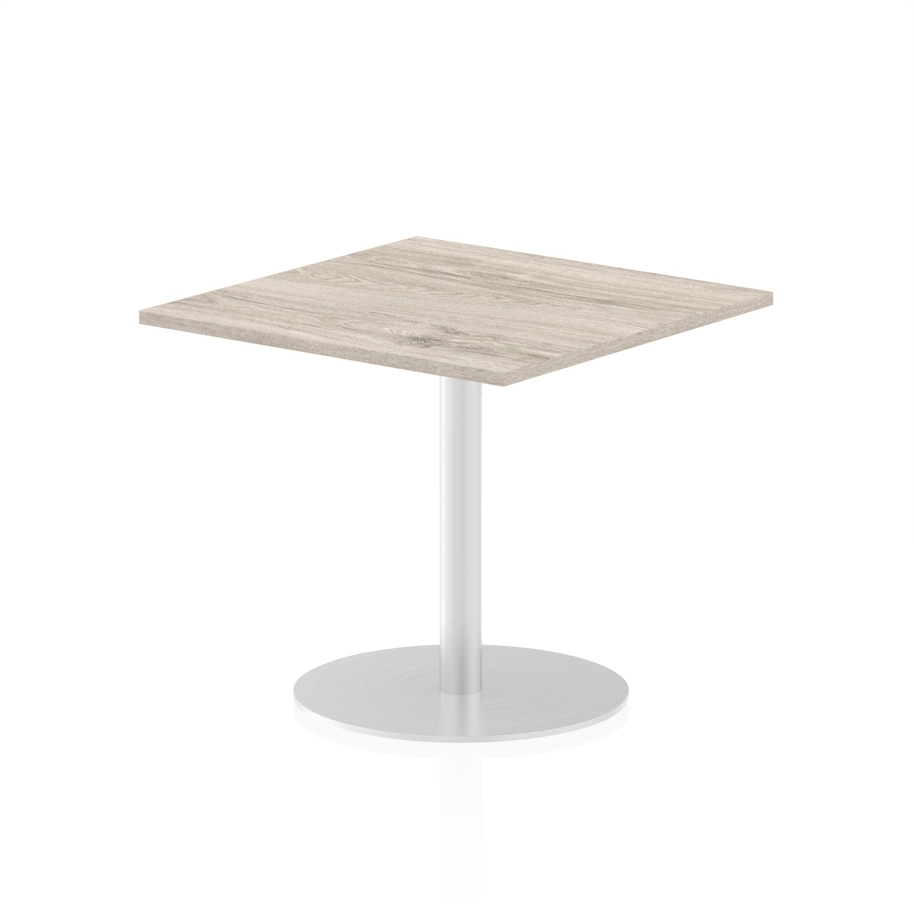 Italia Square Poseur Table - MFC Material, Self-Assembly, Bistro Leg, Silver Frame, 5-Year Guarantee - 1000x1000, 800x800, 600x600mm Sizes