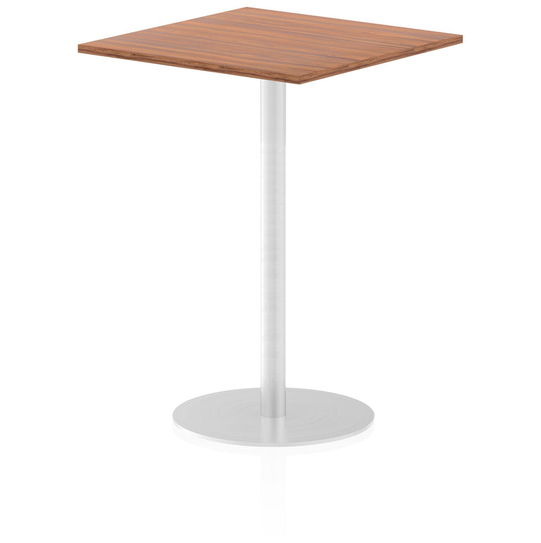 Italia Square Poseur Table - MFC Material, Self-Assembly, Bistro Leg, Silver Frame, 5-Year Guarantee - 1000x1000, 800x800, 600x600mm Sizes