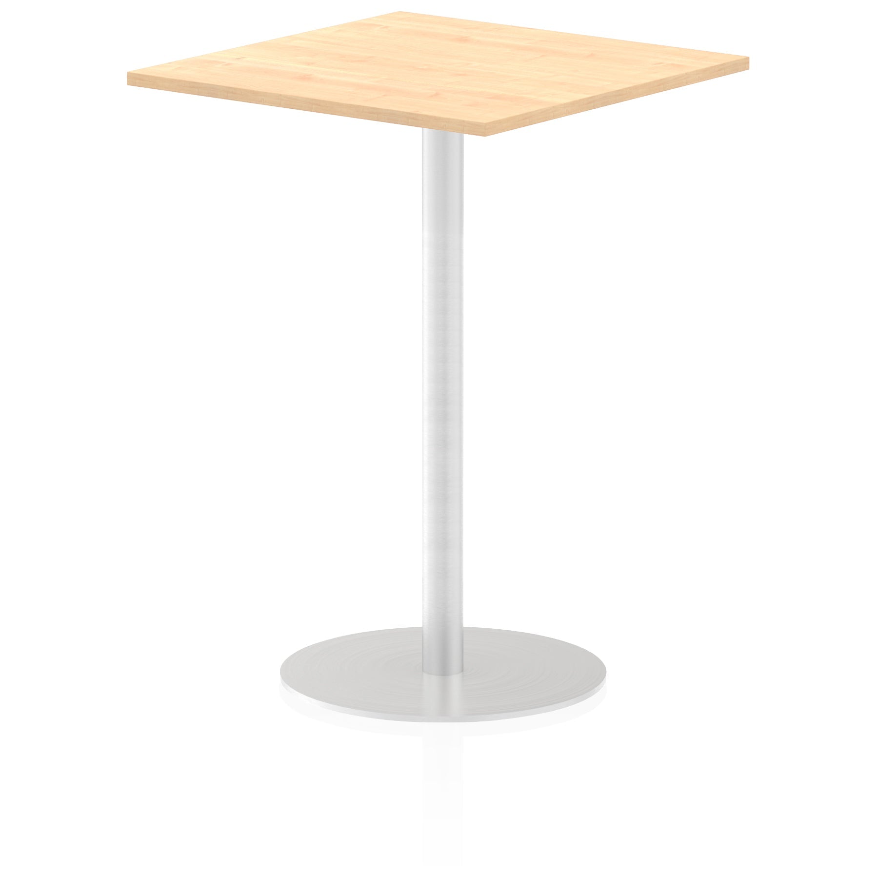 Italia Square Poseur Table - MFC Material, Self-Assembly, Bistro Leg, Silver Frame, 5-Year Guarantee - 1000x1000, 800x800, 600x600mm Sizes