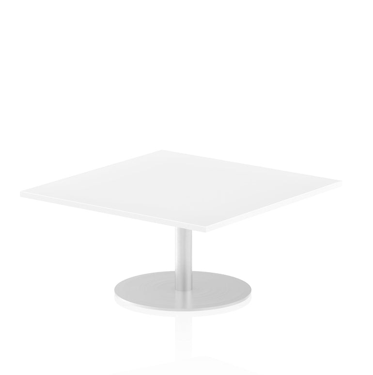 Italia Square Poseur Table - MFC Material, Self-Assembly, Bistro Leg, Silver Frame, 5-Year Guarantee - 1000x1000, 800x800, 600x600mm Sizes