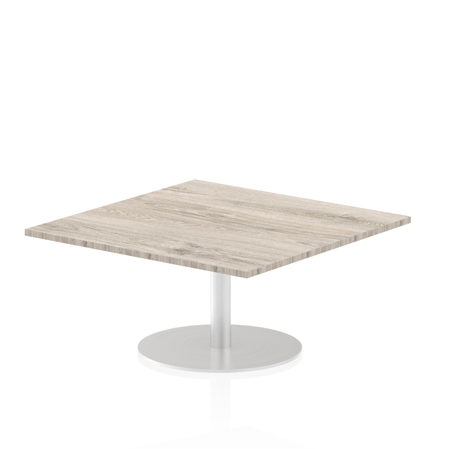 Italia Square Poseur Table - MFC Material, Self-Assembly, Bistro Leg, Silver Frame, 5-Year Guarantee - 1000x1000, 800x800, 600x600mm Sizes