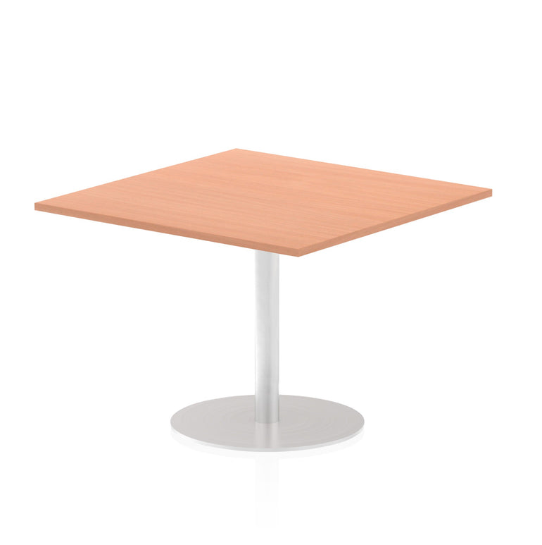 Italia Square Poseur Table - MFC Material, Self-Assembly, Bistro Leg, Silver Frame, 5-Year Guarantee - 1000x1000, 800x800, 600x600mm Sizes