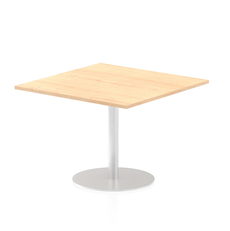 Italia Square Poseur Table - MFC Material, Self-Assembly, Bistro Leg, Silver Frame, 5-Year Guarantee - 1000x1000, 800x800, 600x600mm Sizes