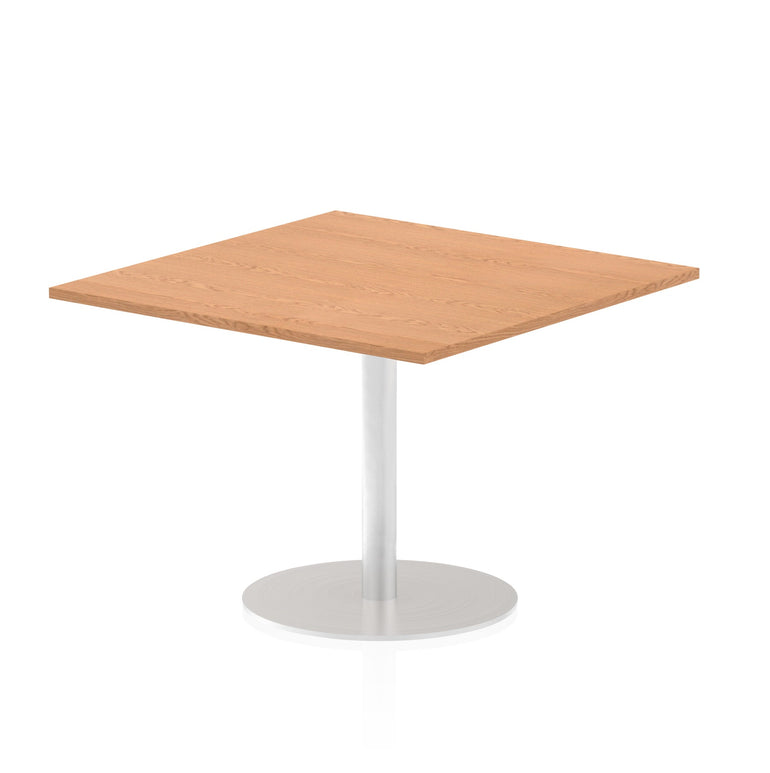 Italia Square Poseur Table - MFC Material, Self-Assembly, Bistro Leg, Silver Frame, 5-Year Guarantee - 1000x1000, 800x800, 600x600mm Sizes