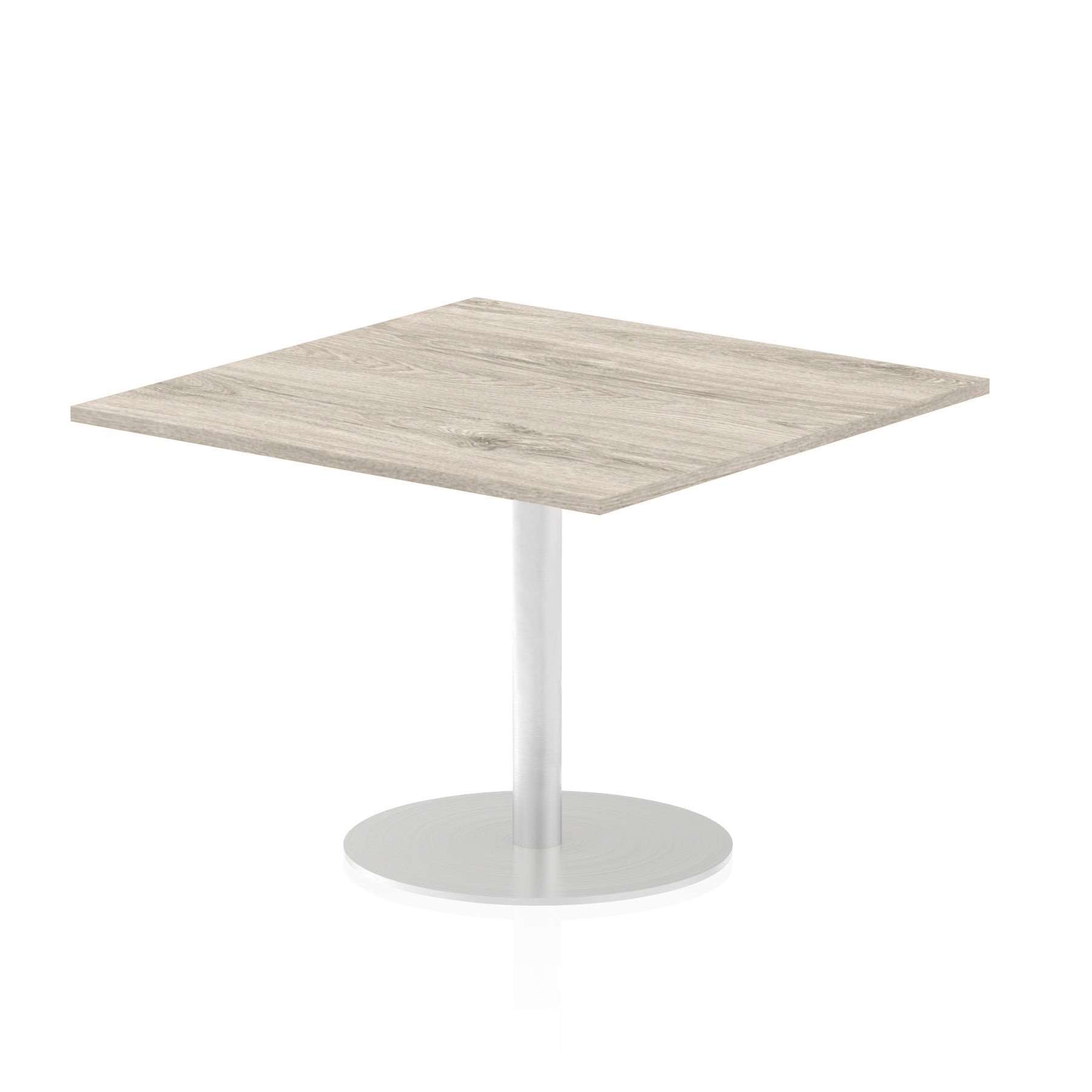 Italia Square Poseur Table - MFC Material, Self-Assembly, Bistro Leg, Silver Frame, 5-Year Guarantee - 1000x1000, 800x800, 600x600mm Sizes