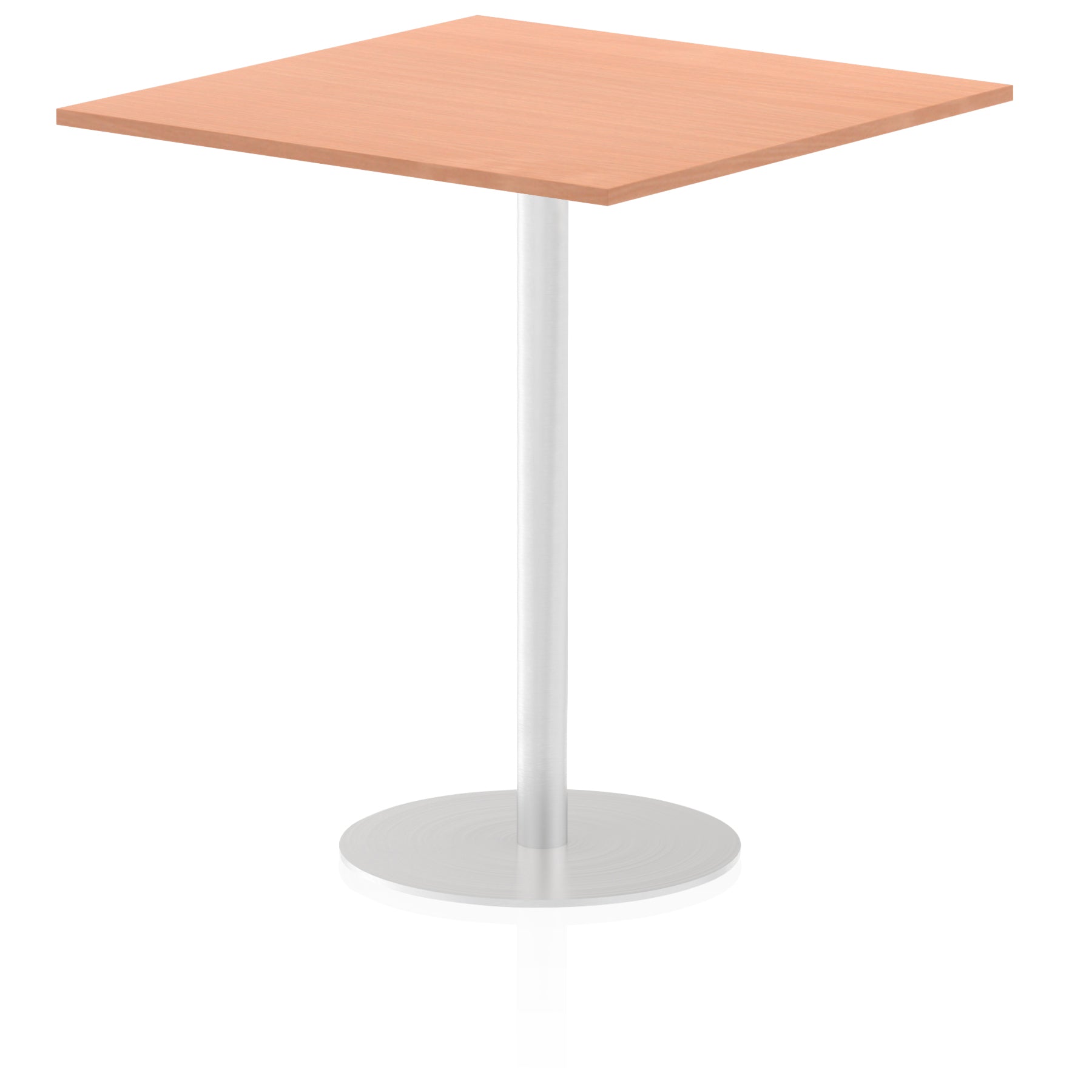 Italia Square Poseur Table - MFC Material, Self-Assembly, Bistro Leg, Silver Frame, 5-Year Guarantee - 1000x1000, 800x800, 600x600mm Sizes