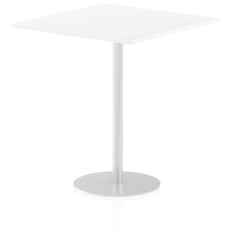 Italia Square Poseur Table - MFC Material, Self-Assembly, Bistro Leg, Silver Frame, 5-Year Guarantee - 1000x1000, 800x800, 600x600mm Sizes