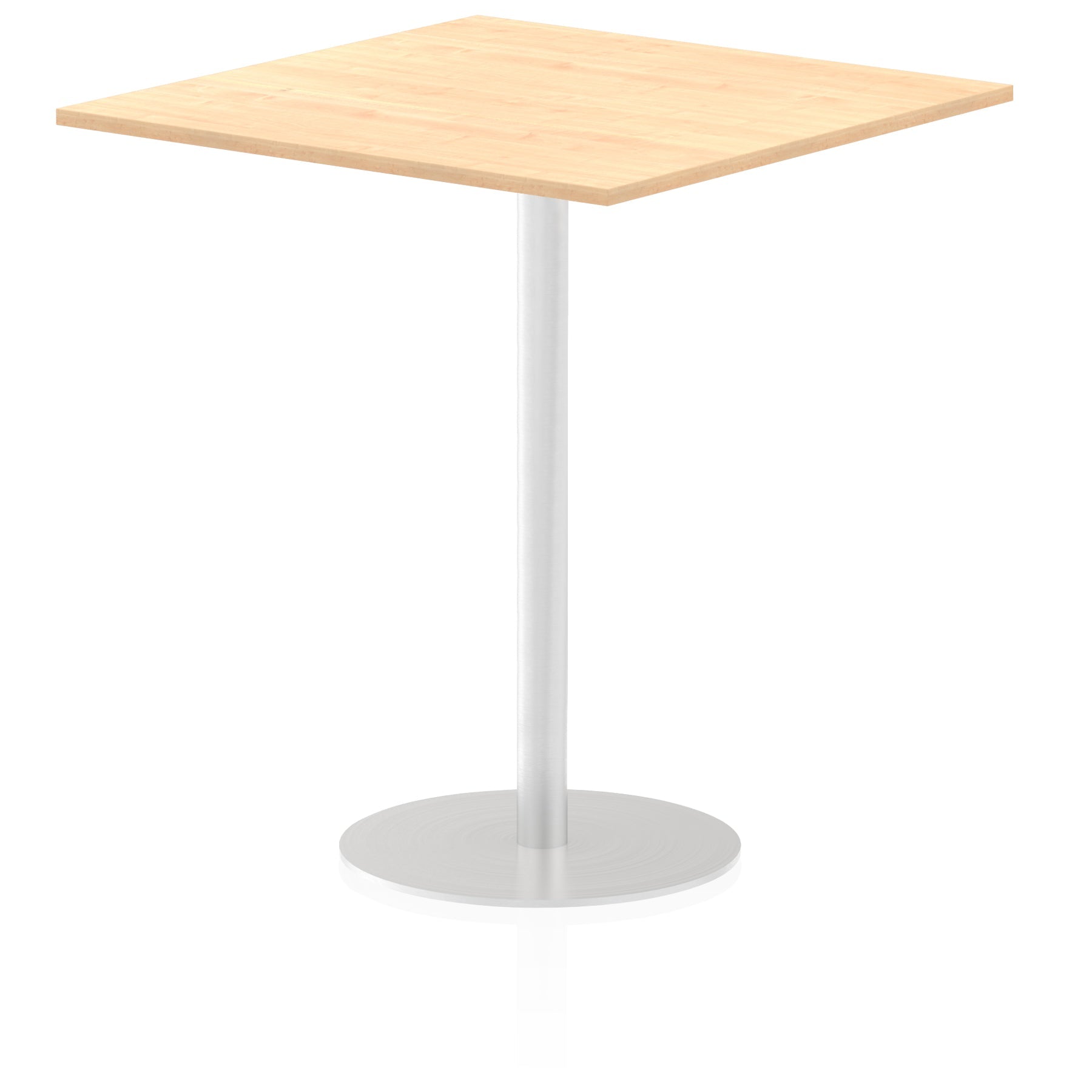 Italia Square Poseur Table - MFC Material, Self-Assembly, Bistro Leg, Silver Frame, 5-Year Guarantee - 1000x1000, 800x800, 600x600mm Sizes