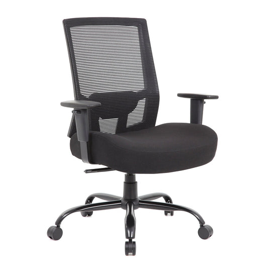 Isla bariatric operator chair with black fabric seat and mesh back - Office Products Online