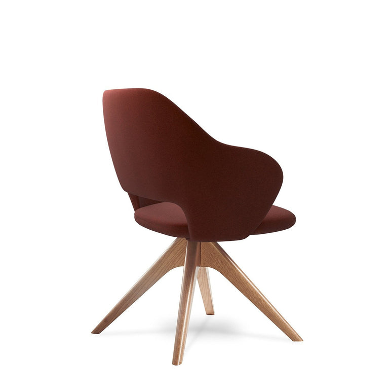 Jude single seater lounge chair with pyramid oak legs - Office Products Online