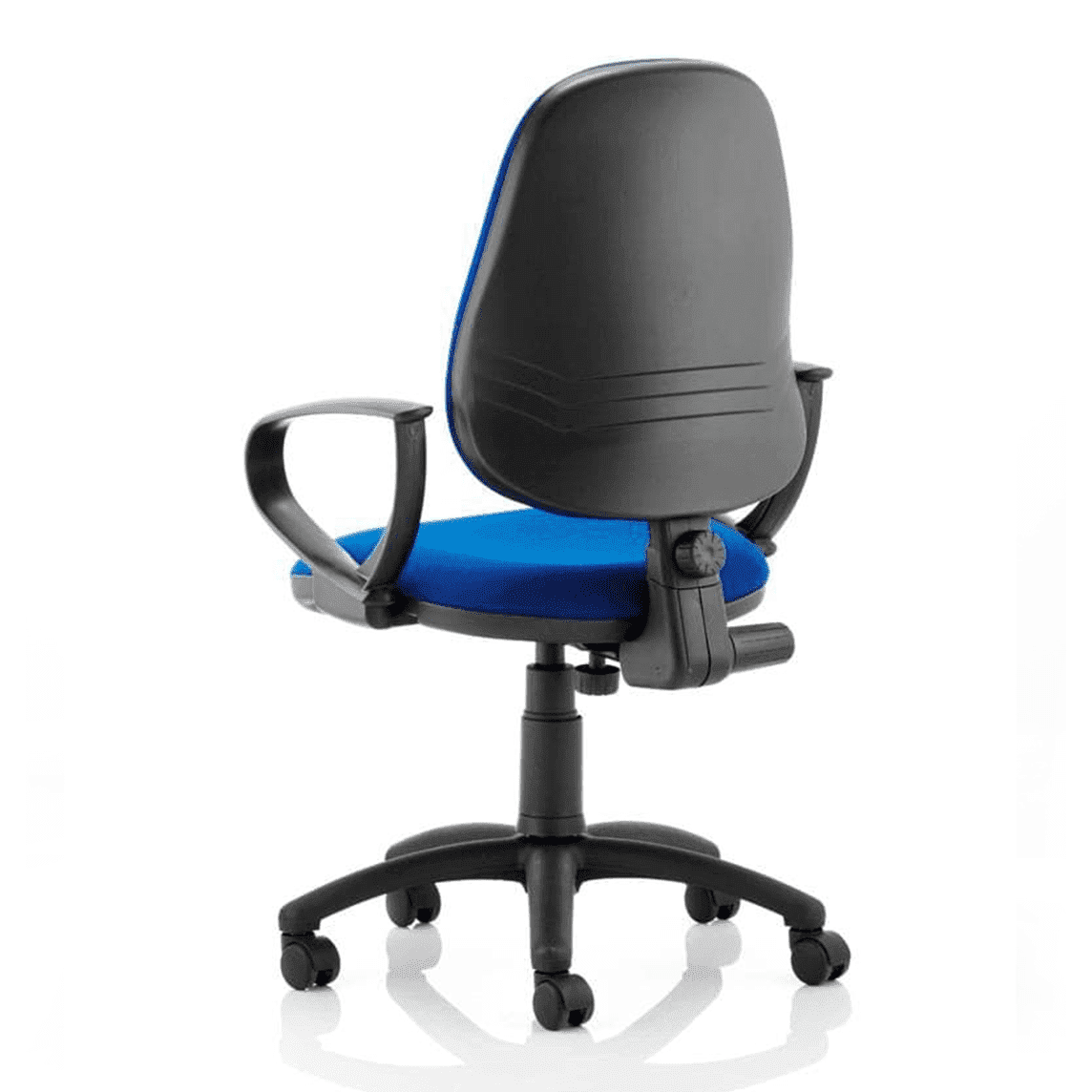 Eclipse Plus I Medium Back Task Operator Office Chair - Fabric Seat & Back, Nylon Frame, 125kg Capacity, 8hr Usage, Adjustable Arms, Flat Packed (600x600x1010mm)