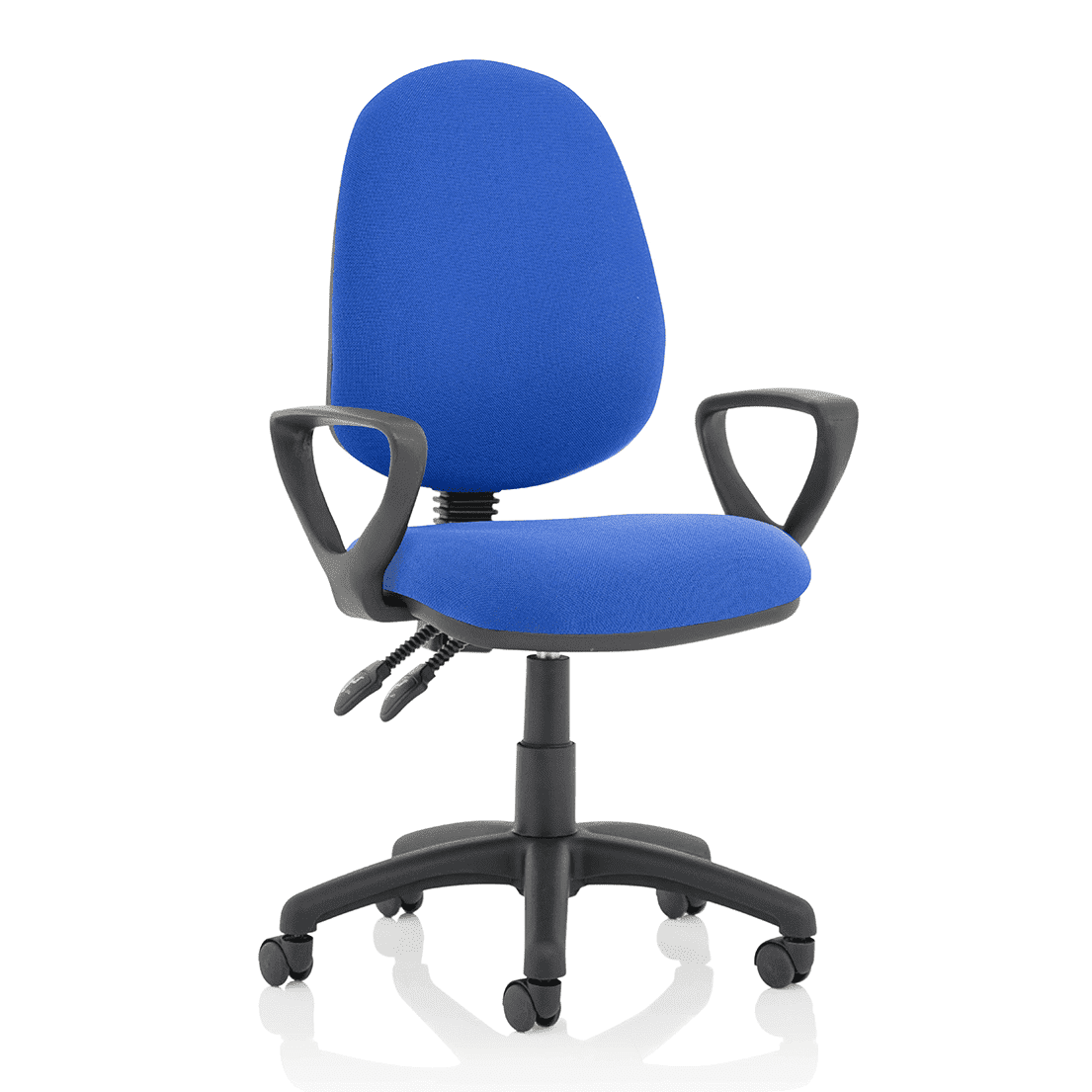 Eclipse Plus II Medium Back Task Operator Chair - Fabric & Bonded Leather, Adjustable Height, 125kg Capacity, 8hr Usage, 3yr Mechanism Warranty