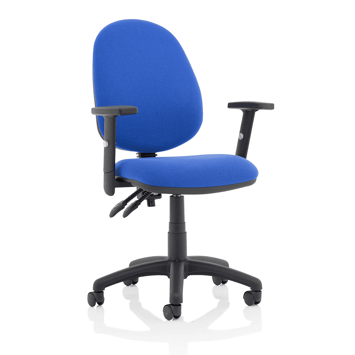 Eclipse Plus II Medium Back Task Operator Chair - Fabric & Bonded Leather, Adjustable Height, 125kg Capacity, 8hr Usage, 3yr Mechanism Warranty