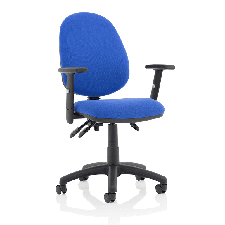 Eclipse Plus III Medium Back Task Operator Office Chair - Fabric & Bonded Leather, Adjustable Arms, 125kg Capacity, 8hr Usage, 3yr Warranty