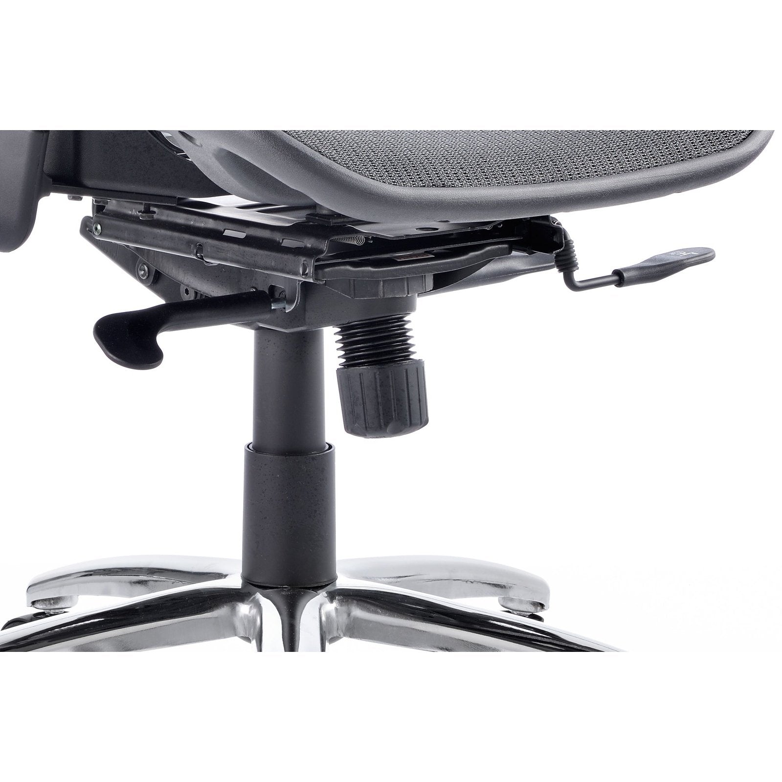 Mirage II Mesh Back Task Operator Office Chair - Height Adjustable Arms, Chrome Metal Frame, 125kg Capacity, 8hr Usage - Flat Packed