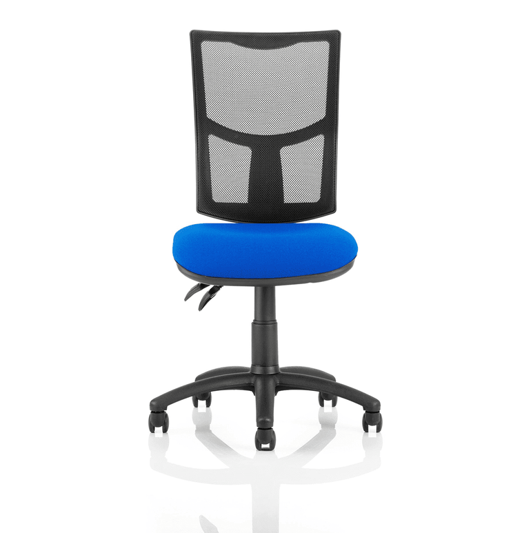 Eclipse Plus II Medium Mesh Back Task Operator Office Chair - Adjustable Height, Fabric & Bonded Leather Seat, 125kg Capacity, 8hr Usage, 3yr Warranty