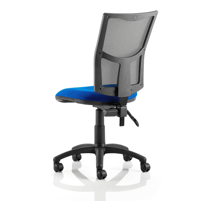 Eclipse Plus II Medium Mesh Back Task Operator Office Chair - Adjustable Height, Fabric & Bonded Leather Seat, 125kg Capacity, 8hr Usage, 3yr Warranty