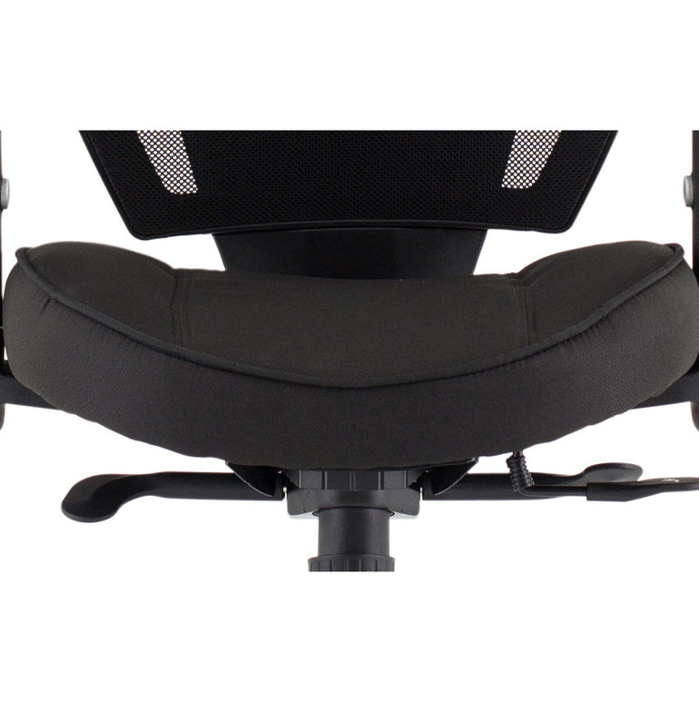 Denver High Mesh Back Task Operator Office Chair - Black, Adjustable Arms, Lumbar Support, 120kg Capacity, 8hr Usage, 3yr Warranty