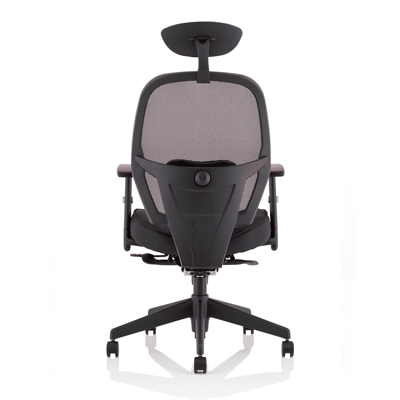 Denver High Mesh Back Task Operator Office Chair - Black, Adjustable Arms, Lumbar Support, 120kg Capacity, 8hr Usage, 3yr Warranty