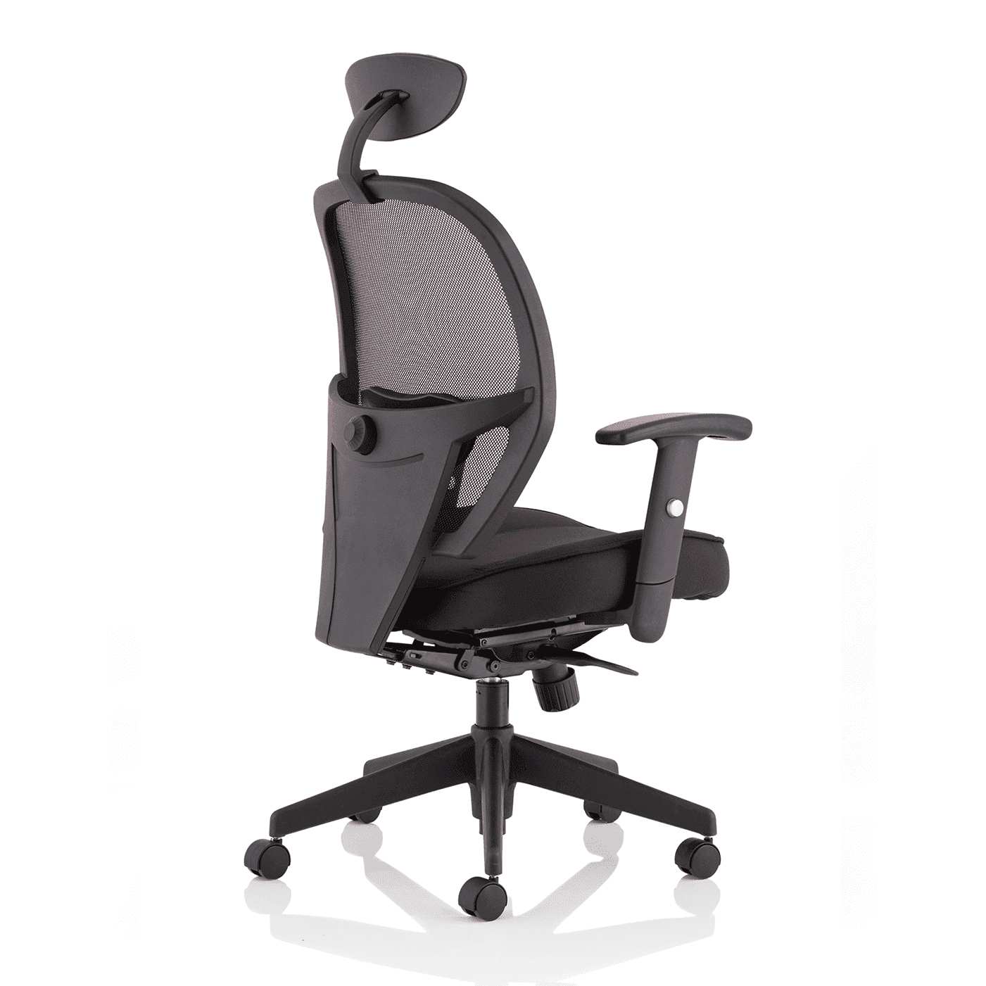 Denver High Mesh Back Task Operator Office Chair - Black, Adjustable Arms, Lumbar Support, 120kg Capacity, 8hr Usage, 3yr Warranty