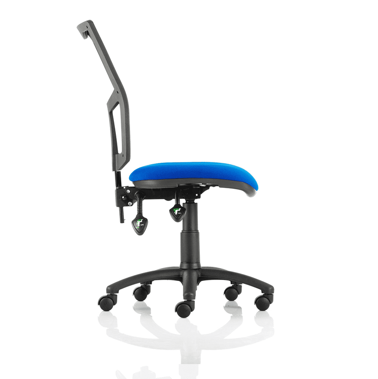 Eclipse Plus II Medium Mesh Back Task Operator Office Chair - Adjustable Height, Fabric & Bonded Leather Seat, 125kg Capacity, 8hr Usage, 3yr Warranty