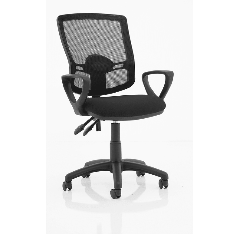 Eclipse Plus II Deluxe Mesh Back Task Operator Chair - Adjustable Office Chair with Lumbar Support, 125kg Capacity, 8hr Usage