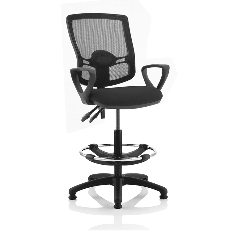 Eclipse Plus II Deluxe Mesh Back Task Operator Chair - Adjustable Office Chair with Lumbar Support, 125kg Capacity, 8hr Usage