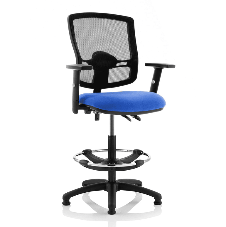 Eclipse Plus II Deluxe Mesh Back Task Operator Chair - Adjustable Office Chair with Lumbar Support, 125kg Capacity, 8hr Usage