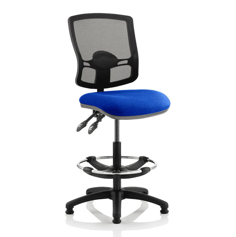 Eclipse Plus II Deluxe Mesh Back Task Operator Chair - Adjustable Office Chair with Lumbar Support, 125kg Capacity, 8hr Usage