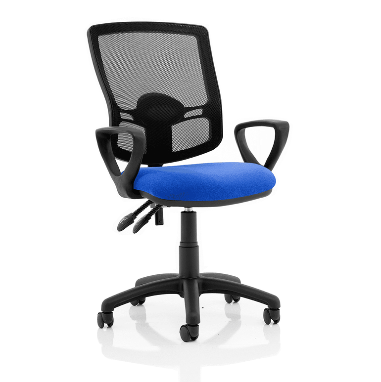 Eclipse Plus II Deluxe Mesh Back Task Operator Chair - Adjustable Office Chair with Lumbar Support, 125kg Capacity, 8hr Usage