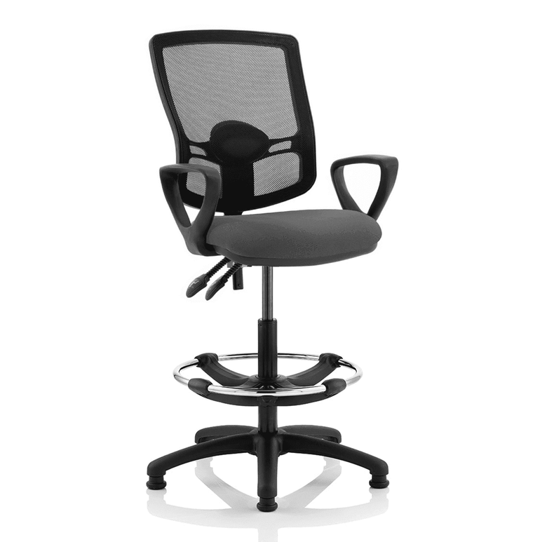 Eclipse Plus II Deluxe Mesh Back Task Operator Chair - Adjustable Office Chair with Lumbar Support, 125kg Capacity, 8hr Usage