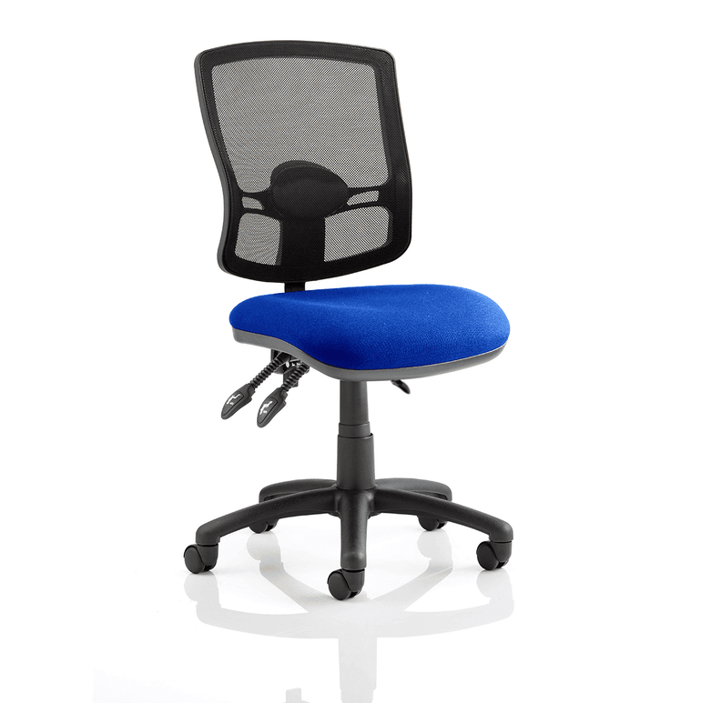 Eclipse Plus III Deluxe Medium Mesh Back Task Operator Office Chair - Adjustable Lumbar Support, 125kg Capacity, 8hr Usage, 3yr Warranty