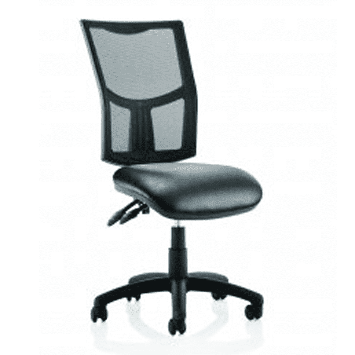 Eclipse Plus II Medium Mesh Back Task Operator Office Chair - Adjustable Height, Fabric & Bonded Leather Seat, 125kg Capacity, 8hr Usage, 3yr Warranty