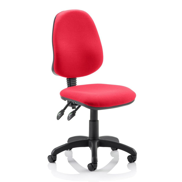 Eclipse Plus II Medium Back Task Operator Chair - Fabric & Bonded Leather, Adjustable Height, 125kg Capacity, 8hr Usage, 3yr Mechanism Warranty