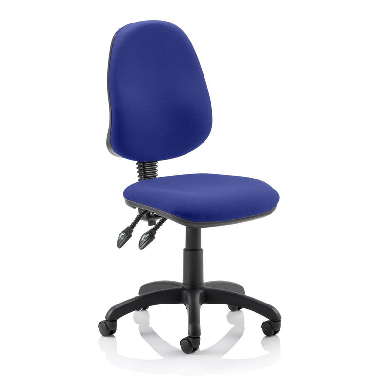 Eclipse Plus II Medium Back Task Operator Chair - Fabric & Bonded Leather, Adjustable Height, 125kg Capacity, 8hr Usage, 3yr Mechanism Warranty