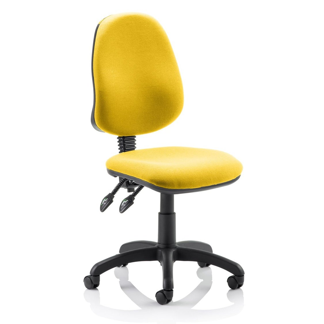 Eclipse Plus II Medium Back Task Operator Chair - Fabric & Bonded Leather, Adjustable Height, 125kg Capacity, 8hr Usage, 3yr Mechanism Warranty