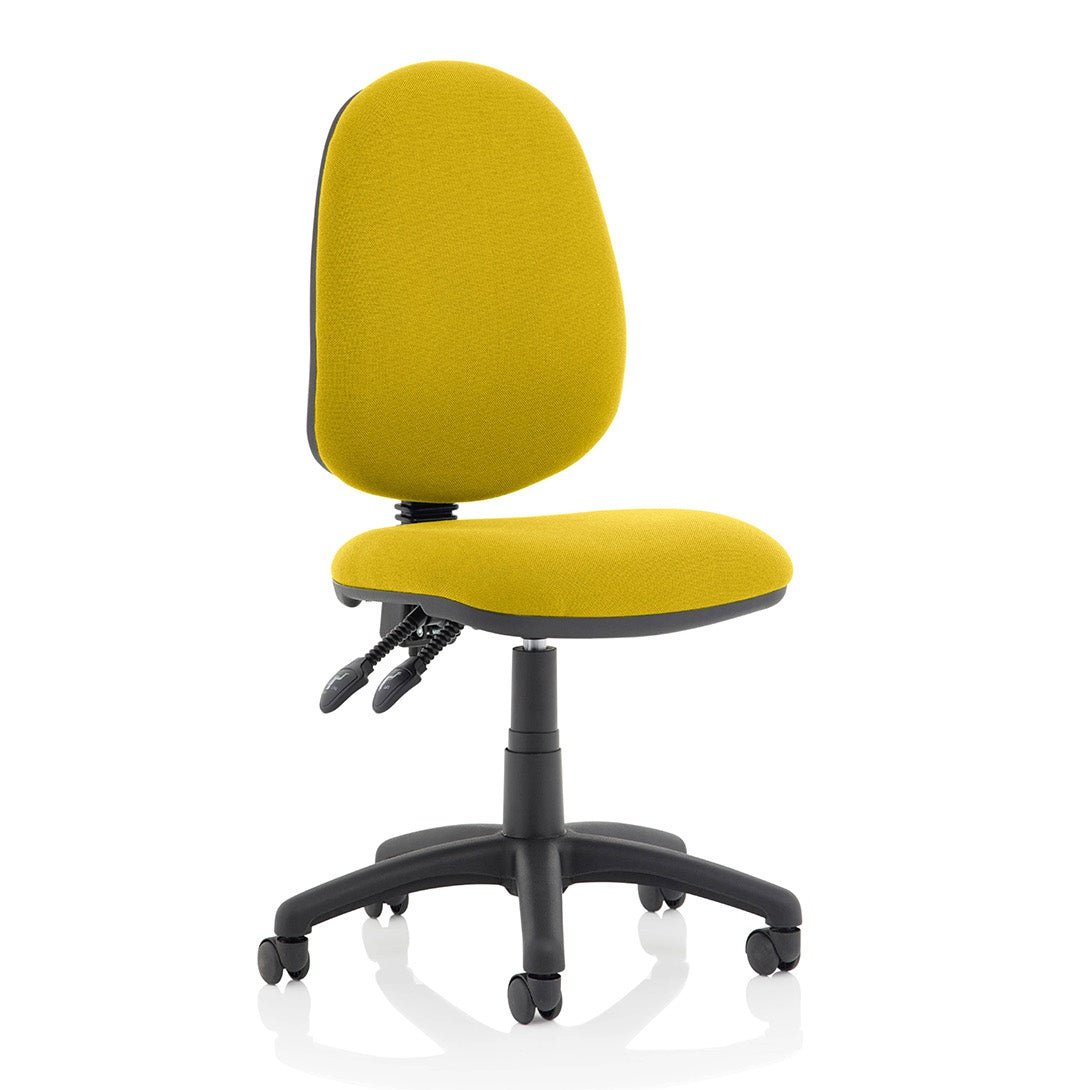 Eclipse Plus II Medium Back Task Operator Chair - Fabric & Bonded Leather, Adjustable Height, 125kg Capacity, 8hr Usage, 3yr Mechanism Warranty