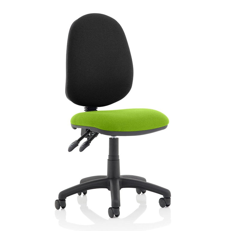 Eclipse Plus II Medium Back Task Operator Chair - Fabric & Bonded Leather, Adjustable Height, 125kg Capacity, 8hr Usage, 3yr Mechanism Warranty