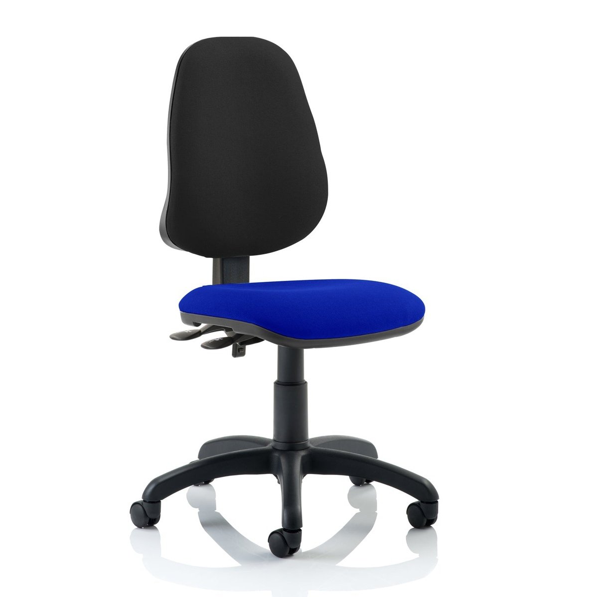 Eclipse Plus II Medium Back Task Operator Chair - Fabric & Bonded Leather, Adjustable Height, 125kg Capacity, 8hr Usage, 3yr Mechanism Warranty