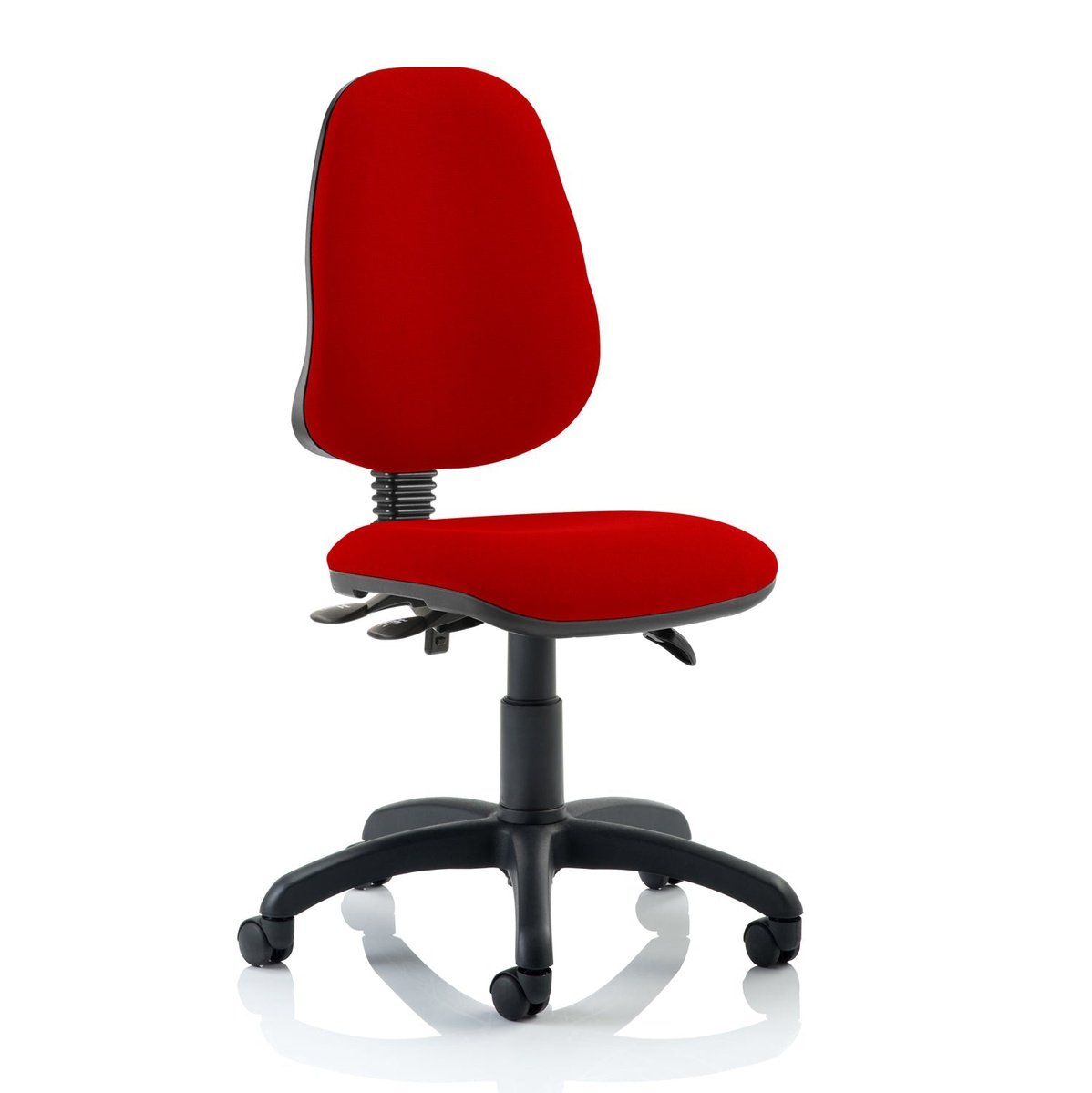 Eclipse Plus III Medium Back Task Operator Office Chair - Fabric & Bonded Leather, Adjustable Arms, 125kg Capacity, 8hr Usage, 3yr Warranty