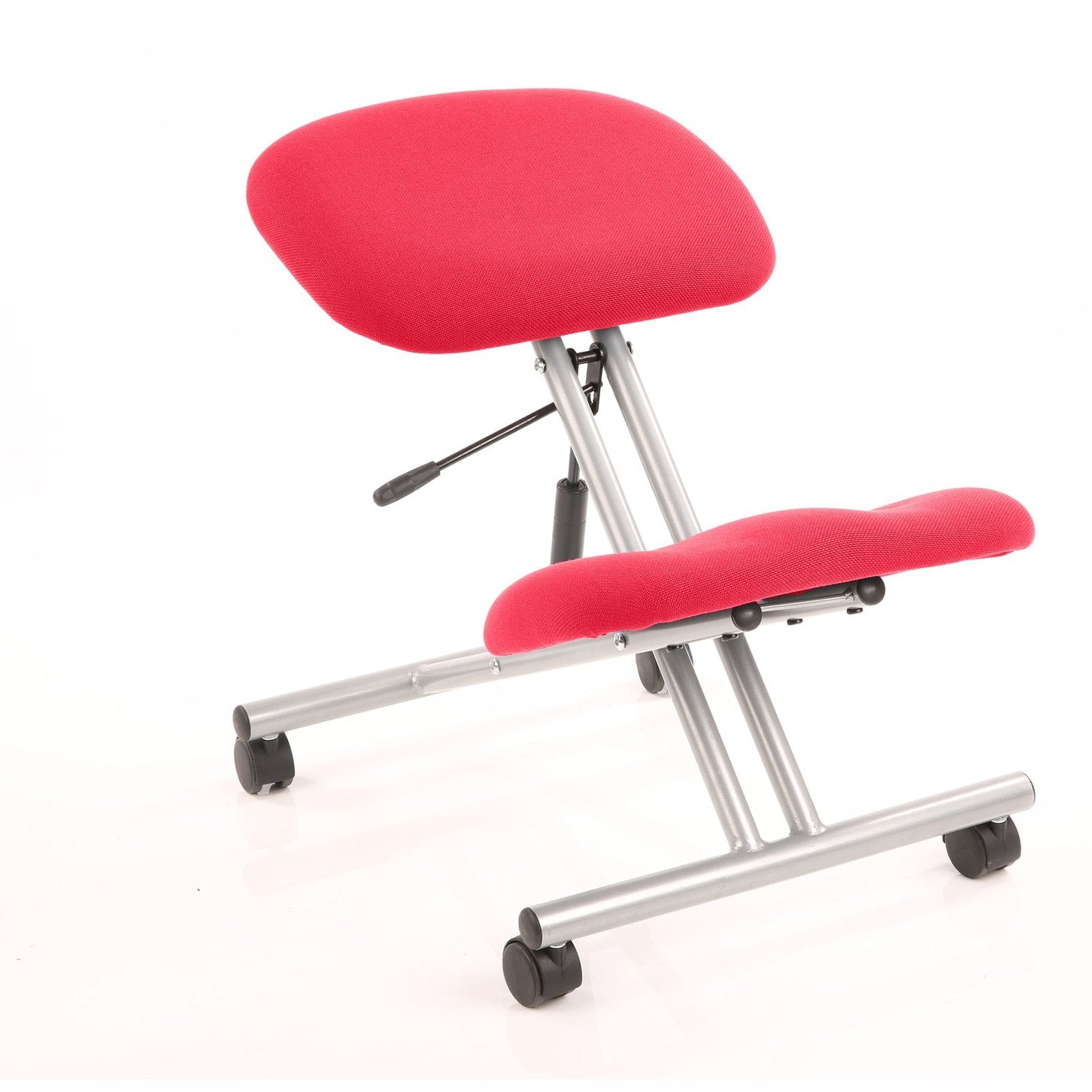 Kneeler Kneeling Task Operator Stool - Fabric Seat & Back, Metal Frame, Flat Packed, 110kg Capacity, 5hr Usage, 1yr Guarantee - Gas Height Adjustment