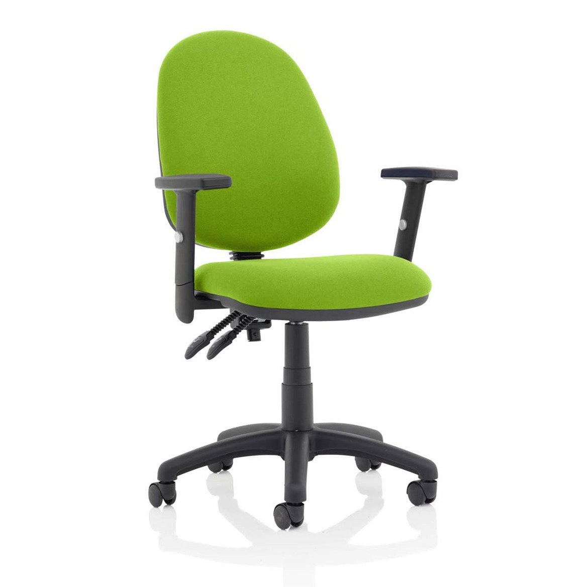 Eclipse Plus II Medium Back Task Operator Chair - Fabric & Bonded Leather, Adjustable Height, 125kg Capacity, 8hr Usage, 3yr Mechanism Warranty