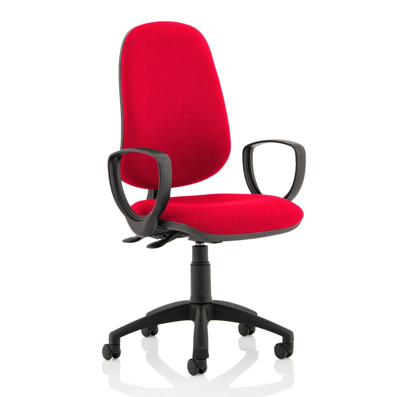 Eclipse Plus II Medium Back Task Operator Chair - Fabric & Bonded Leather, Adjustable Height, 125kg Capacity, 8hr Usage, 3yr Mechanism Warranty