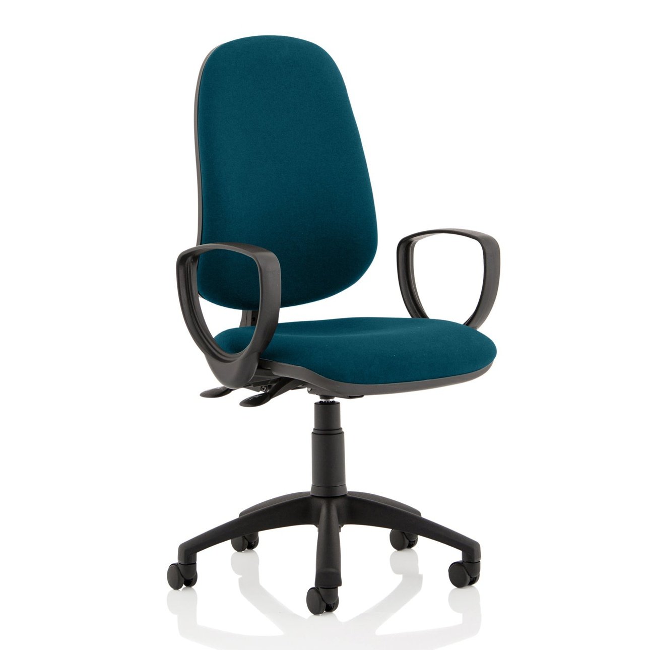 Eclipse Plus II Medium Back Task Operator Chair - Fabric & Bonded Leather, Adjustable Height, 125kg Capacity, 8hr Usage, 3yr Mechanism Warranty