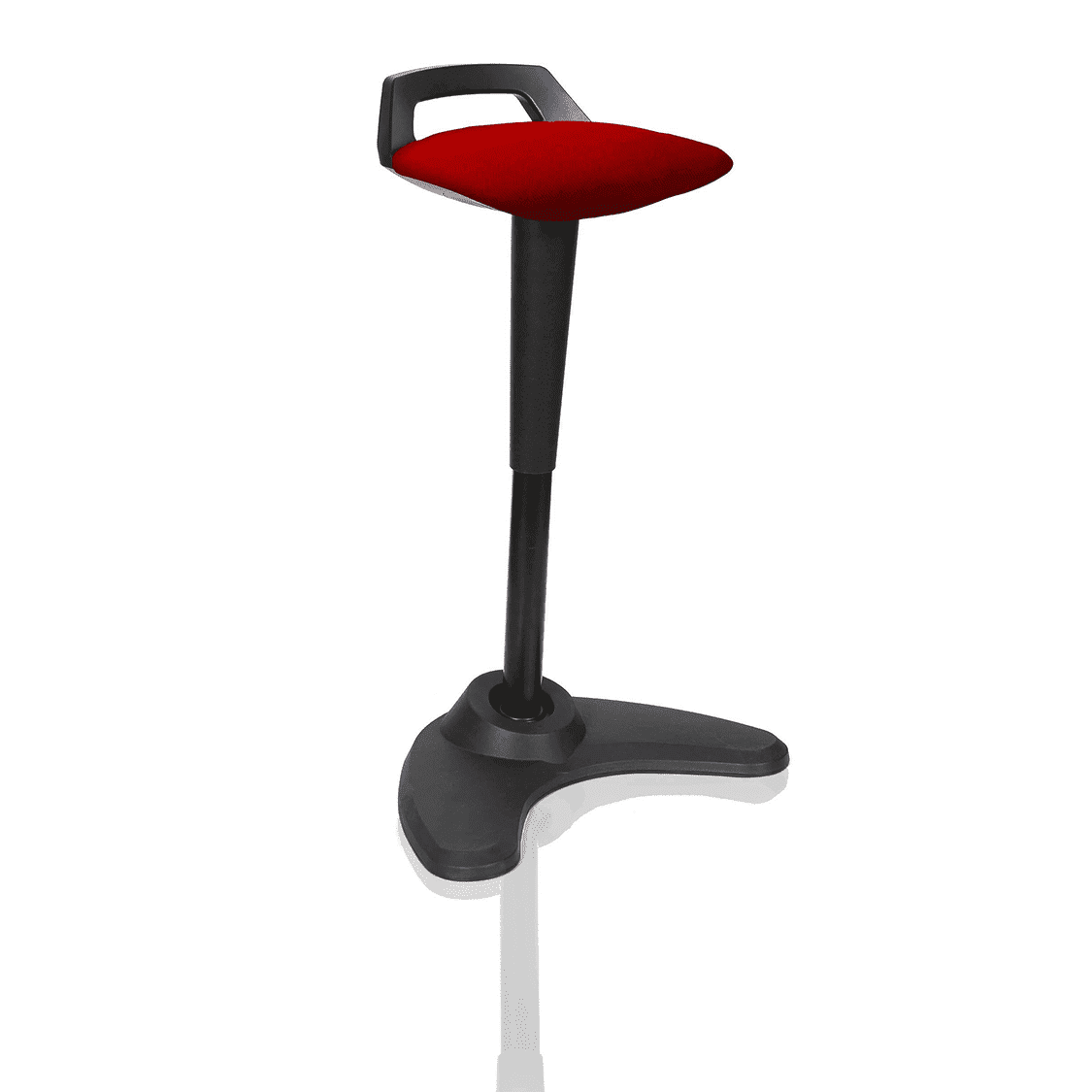 Spry Task Operator Stool - Fabric Seat, Metal & Plastic Frame, Flat Packed, 125kg Capacity, 8hr Usage, Gas Height Adjustment (560-790mm)