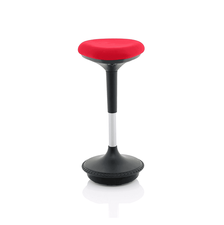 Sittall Deluxe Posture Stool - Ergonomic Fabric Seat, Metal & Elastomer Frame, Gas Height Adjustment, 135kg Capacity, 6hr Usage, 2yr Guarantee - Flat Packed